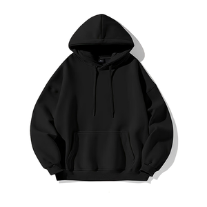 Sweat à capuche en molleton épais de coton de haute qualité, coupe oversize, épaules tombantes, style rétro, sportif, hiver, écologique, séchage rapide - Product Image 2