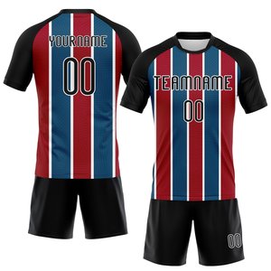 Ensemble de short de volley-ball pour hommes de haute qualité, bicolore rouge et bleu, respirant, 100% polyester, doux et confortable, tenue de sport - Product Image 1