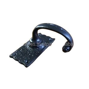 OMG Industries Modern Design Hammered Cast Iron Lever <b>Door</b> <b>Handle</b> <b>Black</b> Finish Window <b>Handle</b> for Bathroom Made Brass Apartments - Product Image 1