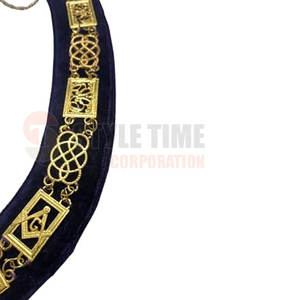 Collar Masónico Elegante Hecho en Pakistán con Detalle de Colgante Simbólico, Collar Masónico de Lujo - Product Image 5