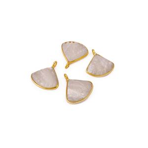 Colgante de piedras preciosas tallado de piedra lunar arcoíris al por mayor con bisel chapado en oro colgantes y dijes de moda suministro de joyería - Product Image 3