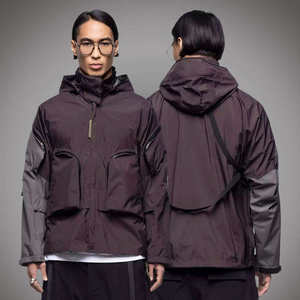 Custom Men's Techwear <b>Jacket</b> Waterproof Windbreaker Tactical Streetwear Cyberpunk Cargo <b>Jacket</b> Urban Functional Hooded Coat - Product Image 1