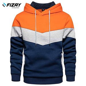 Sweat-shirt pour homme, style hip-hop d'hiver, coupe ajustée, 100% coton, motif uni, design patchwork, séchage rapide, streetwear, pas cher - Product Image 3