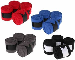 Horse Leg Wraps Microfiber Fabric Blue Black <b>Red</b> Equine Bandages for Training Travel Stable Use horse leg wraps Equine bandages - Product Image 4