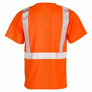 เสื้อยืดสะท้อนแสงความปลอดภัยสูง สีส้ม ชุดทำงาน แห้งเร็ว ระบายอากาศได้ดี แขนสั้น เสื้อแจ้งเตือน รุ่น 2026 - Product Image 3