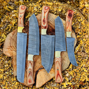 มีดเชฟระดับไฮเอนด์ลดราคาพิเศษ ด้ามไม้สีสวย ชุดมีดครัวเหล็กดามัสกัสญี่ปุ่น พร้อมกระเป๋าหนังแบบม้วน - Product Image 2