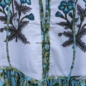 Beautiful floral Cotton Block Printed dress Dress For Casual wear Hand Block Printed Dress - Product Image 6