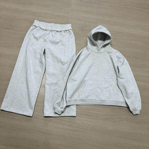 <b>Women</b> Two Piece Tracksuit Set Hooded Sweatshirt Elastic Waist Sweatpants Loose Casual Gray <b>Sweatsuit</b> - Product Image 5