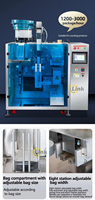 Machine d'emballage automatique vibrante pour le comptage, l'alimentation en sachets, le remplissage et la scellage de sachets de noix, de haricots et de granulés, pour le marché brésilien