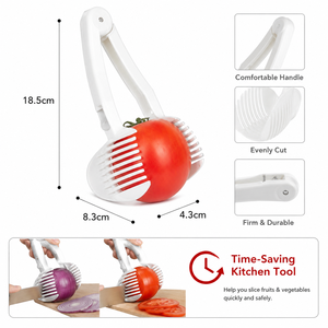 Multi-Function Tomato Slicer Tongs Safe Vegetable Cutting Guide Holder Manual Onion Lemon Slicer <b>Kitchen</b> <b>Gadget</b> - Product Image 4