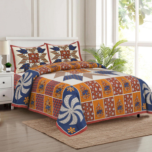 Elegante Juego de Sábanas y Fundas de Almohada de Algodón 100% con Estampado Floral Hecho a Mano, 300 Hilos, Resistente a la Decoloración, para Todas las Estaciones - Product Image 1