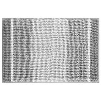 Tapis de bain rectangulaire en microfibre violette, antidérapant avec dos en caoutchouc, épais et touffeté, style moderne pour salle de bain
