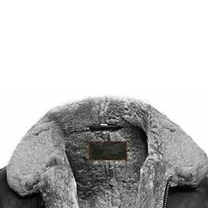 Veste en cuir d'aviateur pour homme en peau de mouton avec col en fourrure, ceinture ajustable à la taille, fermeture éclair robuste, bomber classique, chaud pour l'hiver - Product Image 3