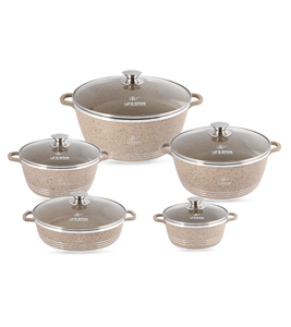 Juego de Utensilios de Cocina Antiadherentes de Granito de 10 Piezas con Diseño Clásico de Lujo y Revestimiento Multicapa - Product Image 1