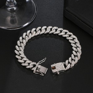 Bracelet chaîne cubaine pour homme, bijoux de boutique très demandés, luxe léger, diamant en silice de 1,2 mm de profondeur, 8 mm. - Product Image 4