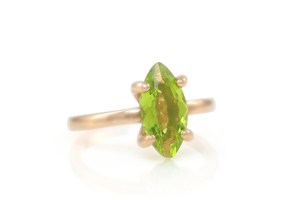 Women's 925 Sterling Silver <b>Peridot</b> Marquise Cut Gemstone Fine <b>Ring</b> Prong Setting Classic Style Fine Jewelry For Women's Gifting - Product Image 5
