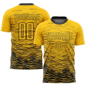 Maillot de football personnalisé en sublimation effet peau de serpent noir et or vieilli, vente en gros directe OMMIZ INDUSTRY - Product Image 5