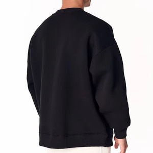 Sweat-shirts personnalisés vintage formels d'hiver à manches longues, tissés, avec blocs de couleur, noirs, service OEM numérique, fabricant - Product Image 3