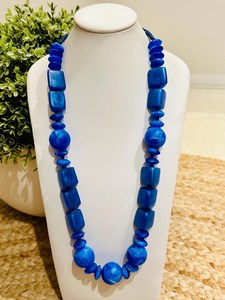 Collier ras du cou traditionnel en résine bleu ciel avec grosses perles, fait main, bijoux fantaisie pour femme, artisanat moghol, CWG-43, moulage, mariage - Product Image 6