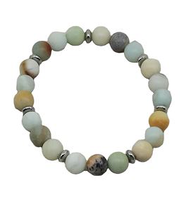 ชุดต่างหูกำไลข้อมือลูกปัดแก้วสีสันสดใสสวยงาม - Product Image 4