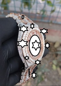 Montre mécanique de luxe pour homme, style antique, sertie de moissanite VVS, analogique, en acier inoxydable, verre, fournisseur indien direct, NYC DIAMOND EMPIRE - Product Image 2