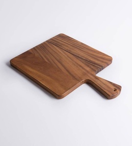 Planche à découper en bois de noyer de grande taille, couleur naturelle, personnalisée, avec poignée, style américain - Product Image 4