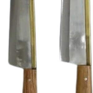 Ensemble de 3 couteaux de cuisine haut de gamme, lames en acier argenté, 6, 8 et 10 pouces, manches en bois naturel brun, ensemble professionnel pour chef, pour couper la viande - Product Image 5
