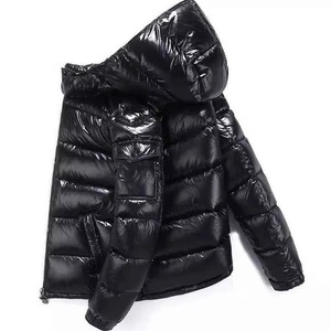 Veste matelassée unisexe noire à capuche en toile camouflage de haute qualité, manteau d'hiver épais coupe-vent décontracté avec fermeture éclair - Product Image 2