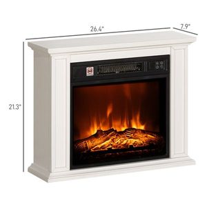 Caminetto Elettrico Moderno con Telecomando, Fiamma LED, Design in Vetro e Acciaio per Casa, Hotel e Camper - Product Image 2