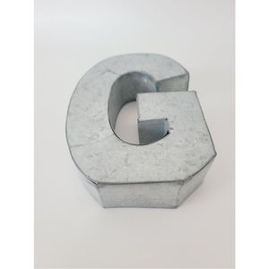 Letra F de Metal Galvanizado Industrial para Decoración de Pared, Letrero de Acero y Zinc Rústico Vintage para Decoración del Hogar, Oficina, Bodas y Fiestas - Product Image 4