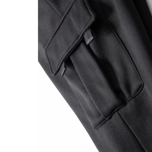 Pantalon de jogging cargo en coton épais pour homme, coupe ample, multipoches, style streetwear, avec logo personnalisé - Product Image 4