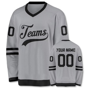 Venta al por Mayor de Camisetas de Hockey sobre Hielo Personalizadas, Uniformes Sublimados para Equipos, 100% Poliéster, Secado Rápido, Transpirables, con Nombre y Número Personalizados - Product Image 4