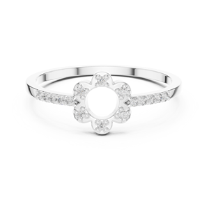 14K Silver Diamond <b>Ring</b> Party Wear Jewelry with <b>CZ</b> Stones - Product Image 6