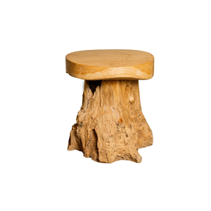 Taburete de Raíz de Teca ARTERRA Premium Hecho a Mano - Otomana de Diseño Rústico, Duradera y Ecológica para Hotel, Apartamento, Almacén - Product Image 1