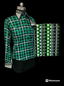 <b>Women</b> Western Show Riding <b>Shirt</b> Embroidered Plaid Competition Blouse Polyester Custom Logo - Product Image 3