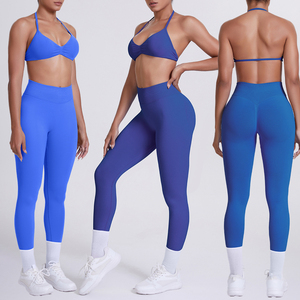 Nouvel ensemble de sport respirant 2 pièces pour femme : tenue de yoga et fitness sans coutures - Product Image 4