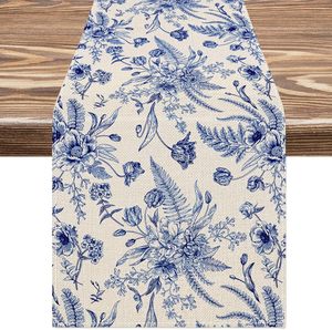 TEXOCRAFT FASHION BLUE PRINTED COTTON PREMIUM <b>TABLE</b> <b>RUNNER</b> - Product Image 1