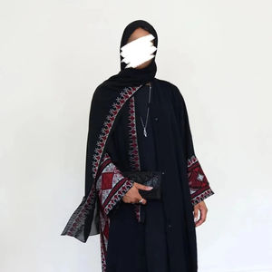 Abaya Azul Pizarra para Mujer, Diseño Moderno y Chic, Textura Acanalada Vertical, Vestido Islámico Modesto, Estilo Dubái - Product Image 1