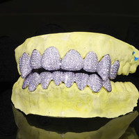 Grillz Personalizados con Diamantes de Moissanita, Joyería Dental de Plata Esterlina 925, Kit de Moldeo Gratuito, Envío Rápido a Todo el Mundo