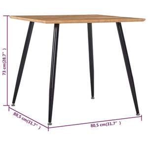 Tavolo da Pranzo Compatto e Resistente in Quercia e MDF Nero con Design Elegante e Moderno in Acciaio - Product Image 5