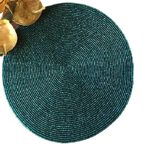 Napperons perlés brodés pour événements festifs et maisons – Napperons perlés tendance pour tables à café et à dîner - Product Image 1