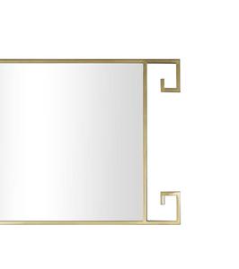 Modern Rectangular Brass Wall <b>Mirror</b> With Decorative Frame For Living Room Bedroom Accent - Product Image 4
