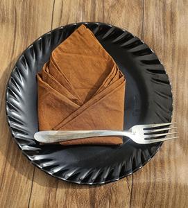 Serviette de cocktail en coton rustique faite à la main, réutilisable, pour la décoration de tables de mariage, de fêtes, d'hôtels et d'événements - Product Image 5