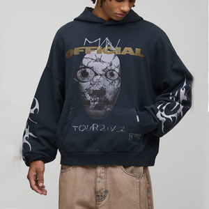 <b>Custom</b> Men's Screen Printing Sweatshirt Breathable Eco-Friendly Premium Soft Cotton Fleece Casual Men's Pullover Hoodie OEM - Product Image 1