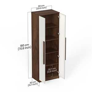 ตู้เสื้อผ้าไม้เอ็นจิเนียร์ด์ 2 บาน ยี่ห้อ Maltein พร้อมชั้นวางของสำหรับจัดเก็บเสื้อผ้า เหมาะสำหรับใช้ในห้องนอนที่บ้าน - Product Image 6