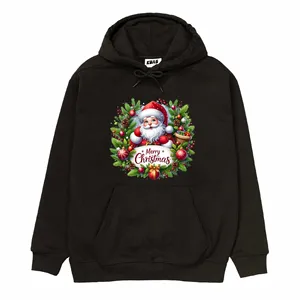 Sweat-shirt surdimensionné à imprimé gnome de Noël et bonhomme de neige, col rond, tricoté, décontracté, pour l'hiver, vert, unisexe - Product Image 4