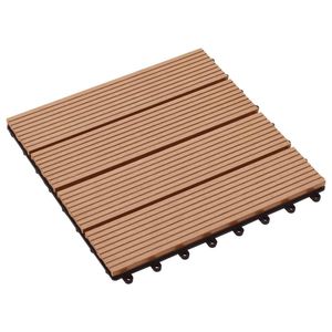 22 pz 11.8 "x 11.8" 2 mq WPC Teak pavimentazioni colorate per esterni e rivestimento a parete per giardino giardino e molto altro ancora! - Product Image 3