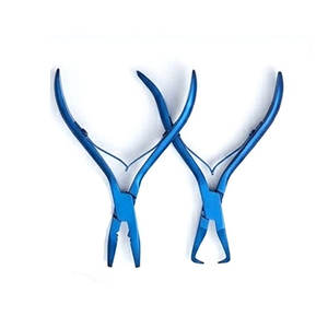 Kit d'outils professionnels pour extensions de cheveux avec pinces, aiguilles à crochet, clips, métal bleu, kit d'outils de coiffure pour salon - Product Image 4