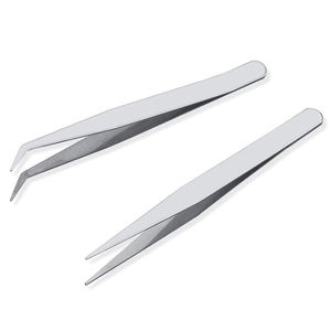 Ensemble de pinces professionnelles pour extensions de cils avec étui, pinces en acier inoxydable allemand, pinces d'isolation pour volume - Product Image 1