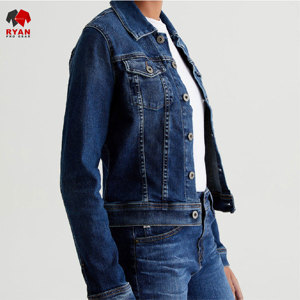 แจ็คเก็ตยีนส์คุณภาพพรีเมียมแบบสั่งทำพิเศษสำหรับผู้ชาย ยี่ห้อ Ryan Pro Gear ปิดด้วยกระดุม บุด้วยผ้าควิลท์ แห้งเร็ว พร้อมโลโก้แบบกำหนดเอง ดีไซน์ OEM - Product Image 2